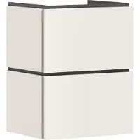 Hansgrohe Xilesa E Waschtischunterschrank für Handwaschbecken, 2 Schubkästen, 480x380x620mm, 54248780, Farbe: Sandbeige Matt