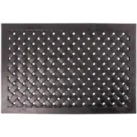 Homescapes FUSSMATTE Flechtoptik, Gummi 46/76 cm