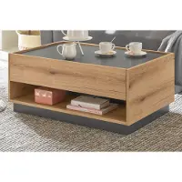 Furn.Design Couchtisch "Center" in Evoke Eiche und grau Beistelltisch 90 x 60 cm