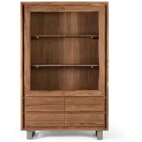 GINER Y COLOMER Moderne Vitrine aus Akazienholz, 190 cm x 120 cm x 45 cm