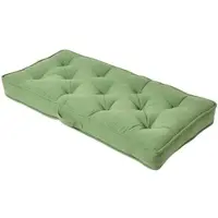 Homescapes SITZAUFLAGE für Zweisitzer-Sofa 100 x 48 cm – dickes Sitzkissen grün