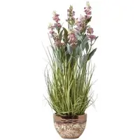 Homescapes KUNSTPFLANZE Lavendel rosa im Deko-Topf, 66 cm