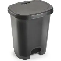 PlasticForte Treteimer - grau - Kunststoff - 27L - 45 cm