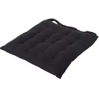 Homescapes STUHLKISSEN schwarz 40/40/6,5 cm