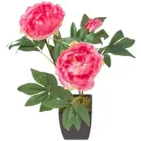 Homescapes KUNSTBLUME Pfingstrose rosa im Deko-Topf, 46 cm