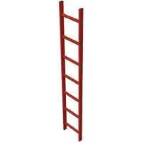 Zarges Schachtleiter 300mm lichte Breite GFK, 7 Sprossen
