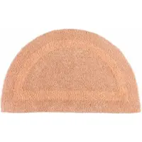 Homescapes BADEMATTE halbrund 50/80 cm, 100% Baumwolle, wendbar