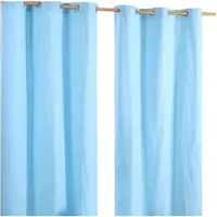Homescapes ÖSENVORHANG blickdicht 2er-Set, 137/182 cm