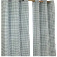 Homescapes ÖSENVORHANG Vichy-Karo blickdicht 2er-Set, 137/182 cm