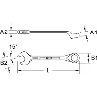 Ks Tools Ringmaulschlüssel, gekröpft