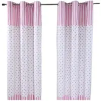 Homescapes ÖSENVORHANG Herzen blickdicht 2er-Set, 137/182 cm