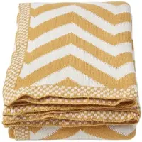 Homescapes STRICKDECKE 150/200 cm, Zickzack-Muster Baumwolle