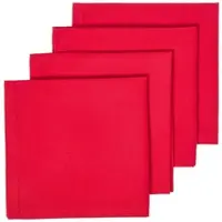 Homescapes STOFFSERVIETTEN 4er-Set rot 45/45 cm, 100% Baumwolle