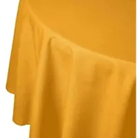 Homescapes TISCHDECKE senfgelb rund 178 cm, 100% Baumwolle