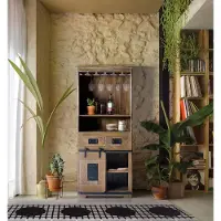 GINER Y COLOMER Jupiter-Barschrank aus Mangoholz, 170 cm x 75 cm x 38 cm