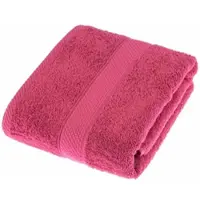 Homescapes DUSCHTUCH Essential himbeere 70/130 cm