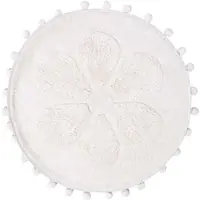 Homescapes BADEMATTE Blume rund 60 cm, Baumwolle
