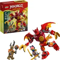 LEGO NINJAGO Kais Drachen-Mech Battle Set - Ninja Spielzeug für Jungen und Mädchen - Modellbau mit Actionfigur, 3 Minifiguren und Katanas - Geschenk für Kinder ab 6 Jahren - 71851
