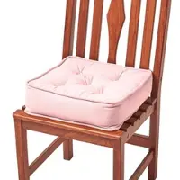 Homescapes SITZKISSEN rosa 40/40/10 cm – Stuhlkissen Baumwolle
