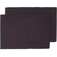 Homescapes TISCHSET schwarz im 2er-Set 33/50 cm, 100% Baumwolle