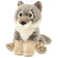 Keel Toys Plusch Wolf - Pluschtier - grau - sitzend - 20 cm - ausgestopfter Wolf