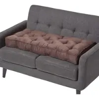 Homescapes SITZAUFLAGE braun 100/48/10 cm – Sofa-Sitzkissen, Velours