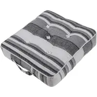Homescapes SITZKISSEN Morocco grau gestreift 40/40/8 cm