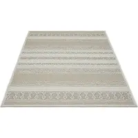 Floornovo In- & Outdoor Teppich Grau gemustert - 200 x 140 cm - Flachgewebe für Garten Balkon Terrasse und Innenbereich - Robust & Pflegeleicht - vielseitig einsetzbar im Innen- und Außenbereich