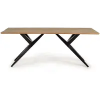 GINER Y COLOMER Esstisch Madeira aus Akazienholz, 77 cm x 180 cm x 90 cm