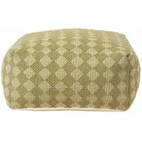 Homescapes SITZPOUF Lima grün gemustert, 55/55/30 cm