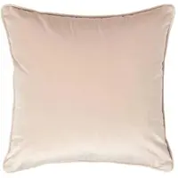 Homescapes KISSENHÜLLE Samt mit Paspel – creme 46/46 cm