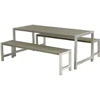 Plus Planken-Garnitur 3-teilig graubraun