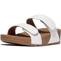 Original Brands FitFlop Lulu verstellbare Ledersandalen WEISS 38