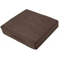 Homescapes SITZKISSEN orthopädisch 50/50/10 cm – Velours Sesselkissen braun
