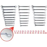 Ks Tools 517.0099, Edelstahl, Chrom-Vanadium-Stahl, Gerade, 26,27,23,21,15,6,8,9,10,11,12,13,14,16,17,18,19,20,22,24,25,28,30,32 mm, 5,96 kg, 25 Stück(e)