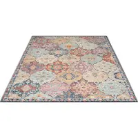 Floornovo In- & Outdoor Teppich gemustert - 230 x 160 cm - Flachgewebe für Garten Balkon Terrasse und Innenbereich - Robust & Pflegeleicht - vielseitig einsetzbar im Innen- und Außenbereich