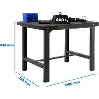 Simonwork (bancos De Trabajo) SIMONWORK BT6 METAL 1200 ANTHRAZIT Werkbank mit Parafuses