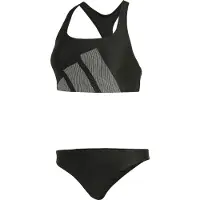 Adidas Bustier-Bikini PERFORMANCE "BIG BARS BIKINI-SET MIT C-FÖRMIGEM RÜCKEN", Damen, Gr. 40, N-Gr, schwarz, Obermaterial: 78% Polyamid, 22% Elasthan, Bikini-Sets Bustier-Bikini