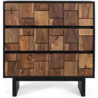 GINER Y COLOMER Kommode aus Mangoholz aus Udaipur, 85 cm x 82 cm x 40 cm