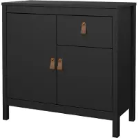 Ebuy24 Madrid Sideboard 2 Türen 1 Schublade schwarz matt.