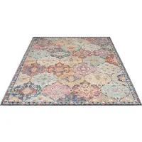 Floornovo In- & Outdoor Teppich gemustert - 290 x 200 cm - Flachgewebe für Garten Balkon Terrasse und Innenbereich - Robust & Pflegeleicht - vielseitig einsetzbar im Innen- und Außenbereich