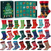 Sonstiges iZoeL Adventskalender 24 Weihnachtssocken Set für Männer Frauen Kinder