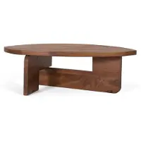 GINER Y COLOMER Maris Couchtisch aus Mangoholz, 37 cm x 110 cm x 65 cm
