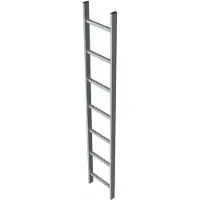 Zarges Schachtleiter 400mm lichte Breite 7 Sprossen Stahl verzinkt