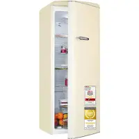 Exquisit Retro Vollraumkühlschrank 225 l | Energieklasse C | leise 37 dB | 54,5 cm schmal | LED-Beleuchtung | RKS325-V-H-160C Magnolienweiss