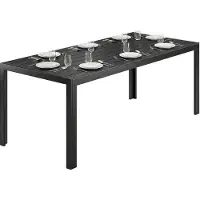 Outsunny Gartentisch Beistelltich Esstisch Garten WPC Tisch Gartenmöbel Alu 72cm