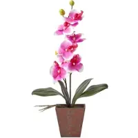 Homescapes KUNSTBLUME Orchidee rosa im Deko-Topf, 48 cm