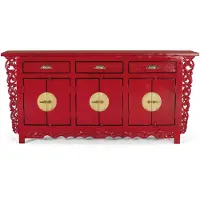 GINER Y COLOMER Ostuni-Sideboard aus Mangoholz, 84 cm x 180 cm x 40 cm