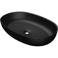 Steinberg Serie 440 Aufsatzwaschtisch, oval, 600x400x130mm, SOLIDSurface, ohne Hahnloch, ohne Überlauf, 4406116S