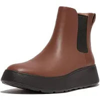 Original Brands FITFLOP FitFlop F-Mode Leather Flatform Chelsea Boots BROWN 36